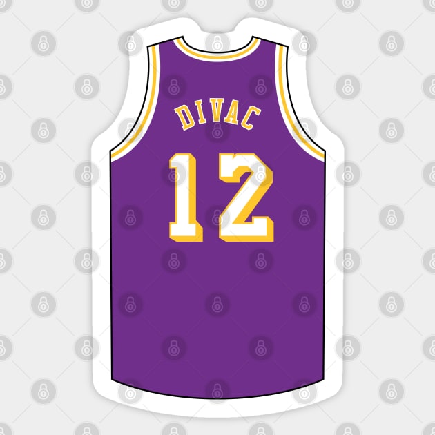 Vlade Divac Los Angeles Jersey Qiangy Sticker by qiangdade